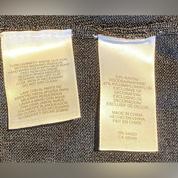 Jones New York Black Sparkle Trim Cardigan, size XL - Picture 5 of 6